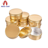 Petit conteneur en aluminium argent mat noir cosmétiques rond en métal boîte en fer blanc pot noir 100ml avec couvercle à vis pour bougie