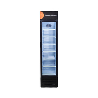Réfrigérateur de présentation pour boissons froides Meisda SC145B 145L avec porte en verre, design fin