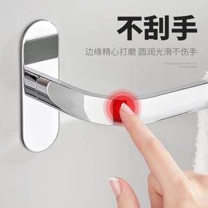 Ou Shumei Porte-serviettes mural auto-adhésif double couche en acier inoxydable de 10 m pour salle de bain - Product Image 5