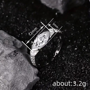 Anello Geometrico Marquise Unisex per Uomo e Donna, Gioiello Minimalista alla Moda - Product Image 4