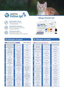 ANITIA Total Specific IgE <b>Diagnostic</b> Kit Feline Allergy Screening Tool <b>Veterinary</b> Test Strips Model Feline IgE II 20 Test/Box - Product Image 3