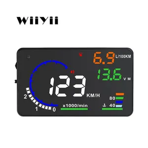 Car Heads Up Display WiiYii Factory Direct 5.5 Inch A8 HUD OBD2 Car Over Speed Alarm Head Up Display HUD