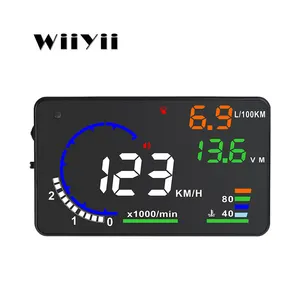 WiiYii fabrika doğrudan 5.5 inç A8 HUD OBD2 araba aşırı hız alarmı Head up Display HUD