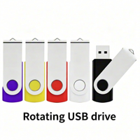 Clé USB pivotante rotative en plastique 100 % originale, neuve, 1 Go-128 Go, mini clés USB avec logo gravé – Meilleures ventes 2024