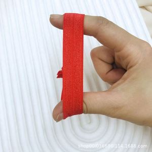 Pulsera de tela plegable personalizada de 3/4 de pulgada / Pulsera elástica con nudo para atar el cabello - Product Image 4