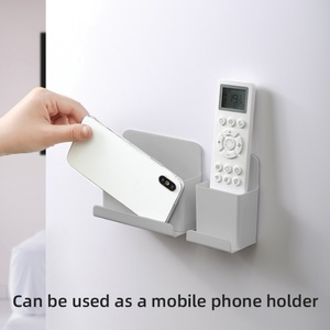 Wall Mounted Organizer Storage Box Remote <b>Control</b> Air Conditioner Storage Case Mobile Phone Plug <b>Holder</b> Stand Container Rack - Product Image 2
