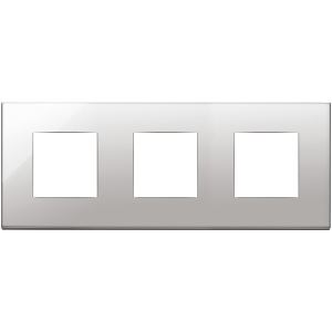 Wall <b>Switch</b> <b>Plate</b> 3 Gang Nickel Finish 24mm Length 9.7mm Width 1.7mm Height - Product Image 1