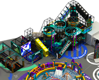 Parc d'aventure pour enfants Pokiddo TAG Arena Ninja Course, aire de jeux intérieure de 300 m², capacité de 800 personnes, usage commercial, centre commercial