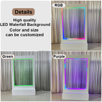 Enseigne de Bienvenue de Mariage, Fontaine Cascade Intérieure à Lumière LED, pour Décoration d'Hôtel et de Mariage, en Promotion