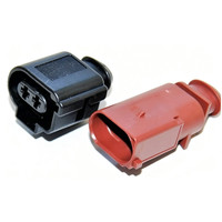 2 Pin 1J0973722A  1J0973822A Konektor Kabel Harness Motor Kaliper Rem Belakang untuk Audi A6 A4 VW Passat Tiguan