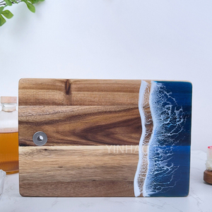 Chất lượng cao chất lượng thấp moq 10pcs phổ biến màu xanh đại dương sóng Keo Gỗ Epoxy nhựa thớt Thớt nhựa thớt - Product Image 4