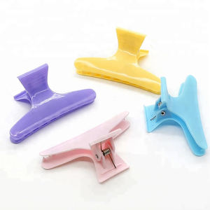 도매 미용 Sectioning 헤어 이발사 살롱 내열성 나비 일반 블랙 플라스틱 발톱 헤어 클립 - Product Image 5