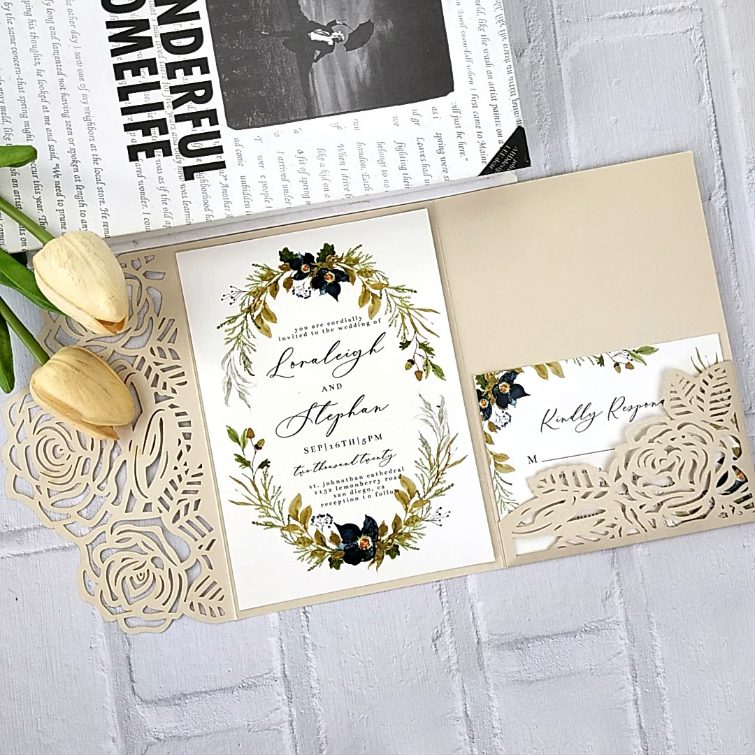 champagne gold + 2 card inside