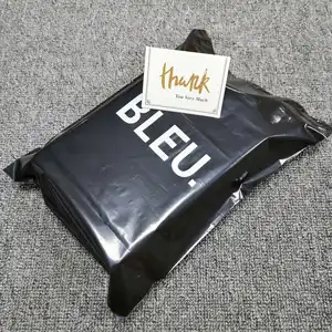 Personalizzato Lucido di colore nero di plastica mailing sacchetto compostabile borse mailing Poli Abbigliamento Borse di Trasporto Per I Vestiti/Abbigliamento Pacchetto