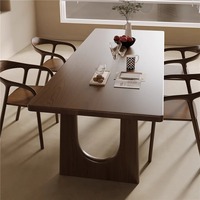 Table à manger en bois massif pour plusieurs personnes Nordic Modern Home Hotel