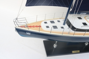 Modelo de Barco de Vela Náutico de Madera Storm 2, Barco de Velocidad Pintado a Mano, Forma Personalizada, Diseño Europeo, Regalo de Cumpleaños - Product Image 3