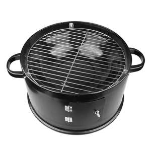 Amostra de 3 em 1 para churrasco, disponível 3 em 1, portátil, 3 camadas, churrasco, barril vertical, sem carvão, grelhas, churrasco, fumador com termômetro - Product Image 5