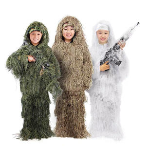 Ensemble <span class=keywords><strong>de</strong></span> vêtements personnalisé pour enfants Gillie Costume d'extérieur camouflage Geely <span class=keywords><strong>de</strong></span> la neige vert jungle du désert pour la chasse - Product Image 6