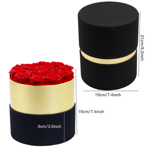 Scatola Rotonda Decorativa con Rose Vere Stabilizzate Personalizzabile OEM all'Ingrosso, Bellezza Eterna per Natale e Ogni Occasione - Product Image 3
