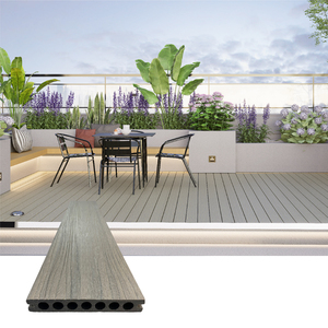 Plancher en bois composite WPC de haute qualité pour l'extérieur, imperméable, revêtement de <span class=keywords><strong>terrasse</strong></span> en plastique composite, panneaux co-extrudés en teck - Product Image 2