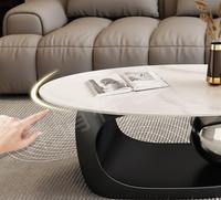 Petite table basse en métal de luxe moderne et rétro Mobilier de salon portable avec centre mobile pour chambre à coucher et chevet