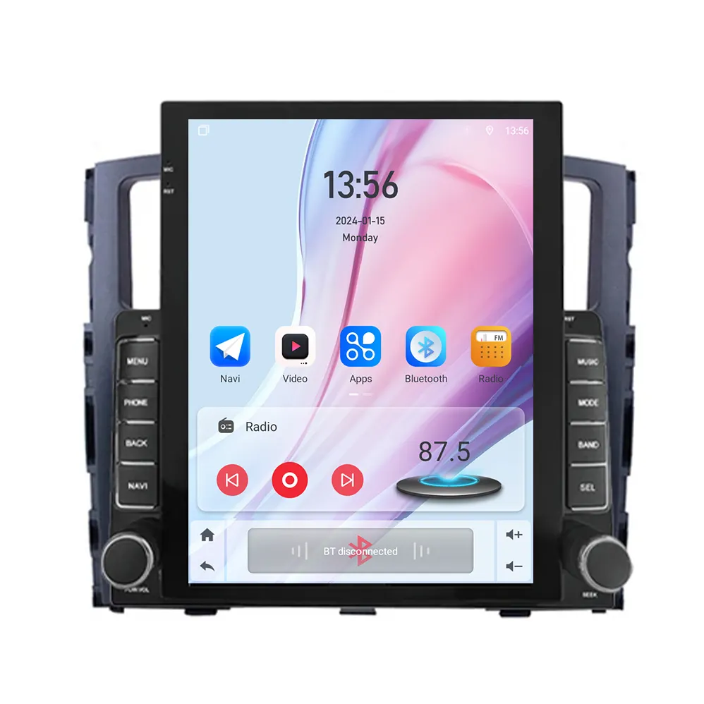 Tela vertical de 9,7" para carros com tela Android, áudio para Mitsubishi Pajero V97 V93 2006-2013 4G, wi-fi, Carplay, navegação por GPS