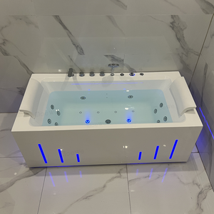 Baignoire Balnéo de Luxe à Effet Cascade avec Massage Hydro & Air, en Acrylique, Double Spa, Jacuzzi avec Douche - Product Image 4