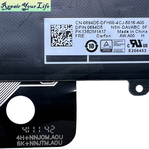 คีย์บอร์ดแล็ปท็อปสำหรับ Dell <span class=keywords><strong>Pro</strong></span> <span class=keywords><strong>MAX</strong></span> <span class=keywords><strong>14</strong></span>แป้นพิมพ์0694D5 MA14250พรีเมี่ยมรุ่นใหม่ของแท้สีเทา - Product Image 5