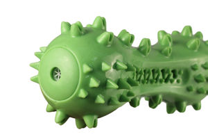 Juguetes OEM para golosinas para mascotas, producto más vendido en dispensador de comedero lento para mascotas, hueso retráctil con fugas, diseño personalizado, duradero, TPR - Product Image 2