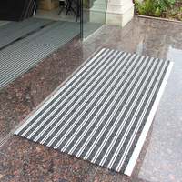 Tapis d'entrée extérieur en aluminium pour hôtel, tapis de sol anti-poussière pour l'extérieur, paillasson métallique pour porte d'entrée