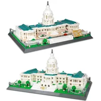 Capitolio de Estados Unidos Wange 5235, Ladrillos de Arquitectura Mundial del Capitolio del Congreso, Juguetes de Construcción con Vista a la Ciudad, Regalo para Niños, Sets de Bloques de Construcción