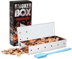 Factory Direct Sale BBQ Smoker Box Stainless Steel Grill Smoker Box