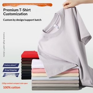 T-shirt ample vintage 230g, design vierge, couleur unie, respirant, manches courtes pour homme et femme - Product Image 4