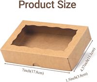 Boîtes à pâtisserie en kraft écologiques en matériaux recyclés pour macarons, pâtisseries enrobées de chocolat et gâteaux avec fenêtre