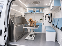 Fourgon de toilettage pour animaux de compagnie diesel 4x2, directement de l'usine, avec design intérieur personnalisable