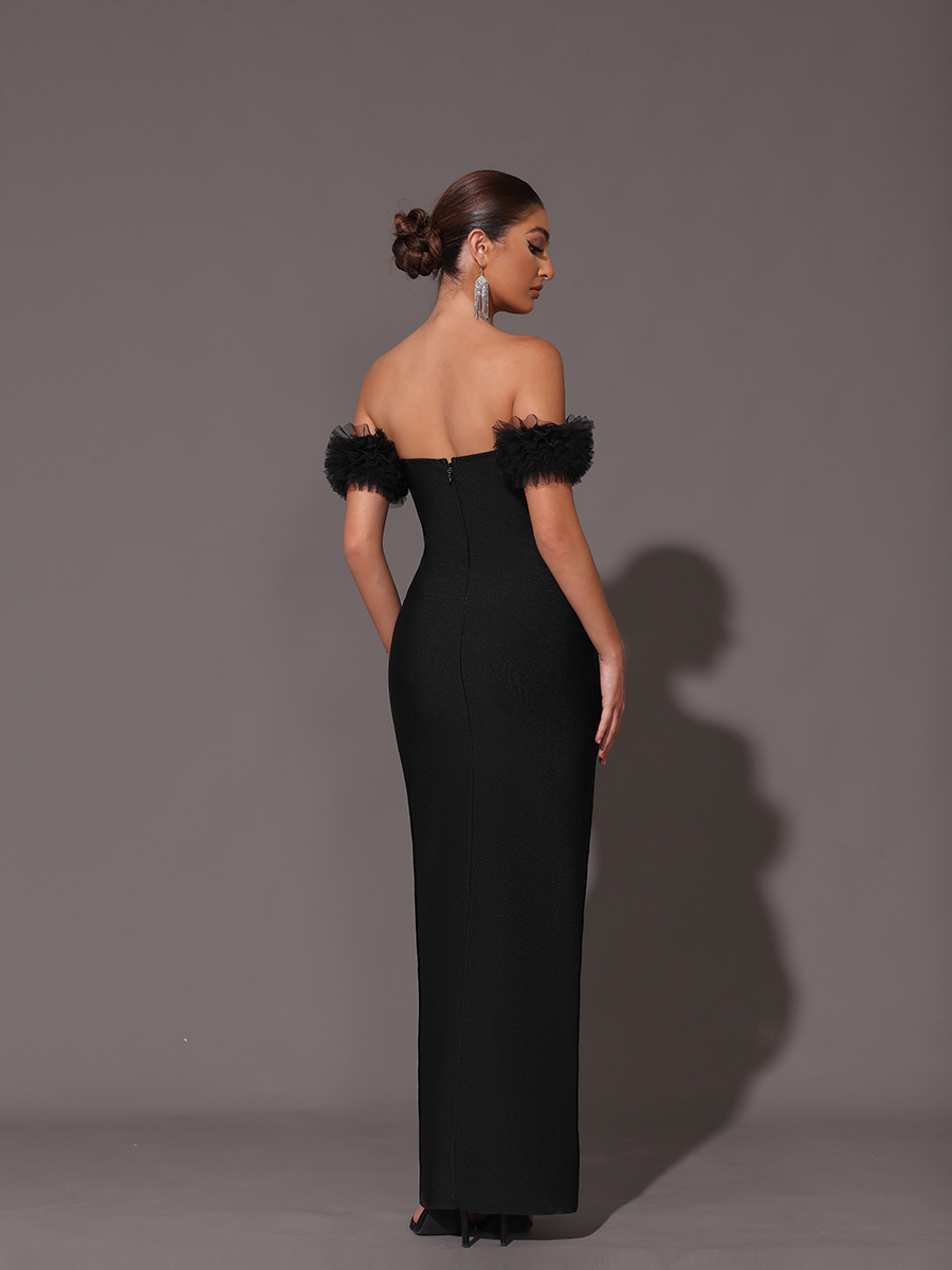 evening dress manufacturer Dress Manufacturer Light Luxury V Diamond Decoration Celebrity Annual  Meeting Mesh Bandage Dress Evening Dress| Alibaba.com