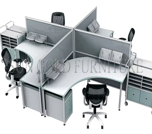 Tavolo condiviso divisorio modulare 4 posti postazione ufficio ufficio Computer scrivania - Product Image 1