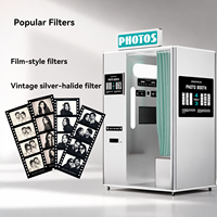 Machine Photo Booth Vintage Moderne avec Caméra IA pour Promotion en Centre Commercial, Événements de Marque et Services de Location