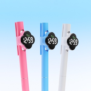 Nuevo Estuche para Bolígrafo con Trébol de Cuatro Hojas, Reloj Electrónico Silencioso para Estudiantes, Reloj de Clase con Tapa de Bolígrafo, Creativo, Resistente al Agua 10m - Product Image 1