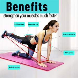 Bandes de résistance en Latex, bandes de traction de Fitness, ensemble de 4 bandes d'exercice d'assistance, boucle en caoutchouc pour l'entraînement des gymnases, levage de puissance - Product Image 2