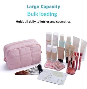 Nueva Bolsa de Maquillaje Acolchada de Poliéster con Cierre, Linda, Impermeable, Ultraligera y Portátil para Viajes - Product Image 4