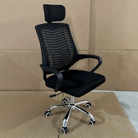 Chaise de bureau ergonomique à dossier haut en tissu maillé, réglable en hauteur, convertible et économique, idéale pour l'utilisation informatique