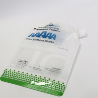 Pochette Doypack Écologique en BOPP avec Fermeture Éclair, Anti-Fuite, Résistante à la Corrosion, avec Fenêtre et Impression Gravure pour Liquides Chimiques