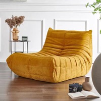 Fauteuil inclinable moderne en similicuir et velours, confortable pour salon, chambre, hôtel, appartement