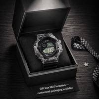 Montre numérique multifonctionnelle créative lumineuse tendance pour enfants, garçons et filles, résistante à l'eau 3 ATM pour sports de plein air