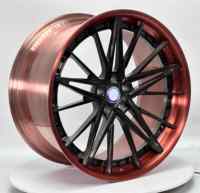 Nuevas llantas de aleación de aluminio forjado Geruida Gloss Black Brushed Rose Gold Lip Multi Spoke de 18-24 pulgadas personalizadas