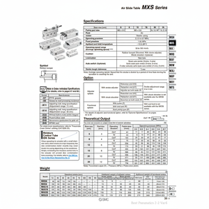 โต๊ะสไลด์อากาศหุ่นยนต์เชิงเส้น MXS12-40B - Product Image 1