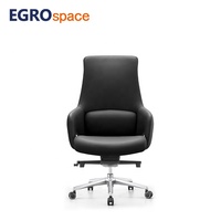 Chaise de bureau ergonomique de luxe en cuir confortable et pivotante EGROspace Executive Professional Furniture