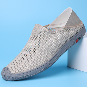 รองเท้าลำลองแบบสวมตาข่ายระบายอากาศสำหรับผู้ชาย พื้นรองเท้ายางส้นเตี้ยสำหรับใส่พักผ่อน - Product Image 3