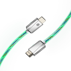 <span class=keywords><strong>Cable</strong></span> UHD de luz de respiración <span class=keywords><strong>RGB</strong></span> de siete colores 2,0 4K UHD Cables de alta resolución UHD macho a macho con conector chapado en oro - Product Image 6